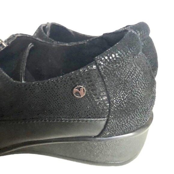 Revere Tangier Zip Loafer Shoe US 8 Black French Black Lizard Leather - Picture 9 of 12